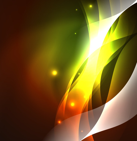Vector abstract illuminated neon wavesのイラスト素材