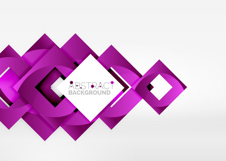 Squares geometric object in light 3d space, abstract backgroundのイラスト素材