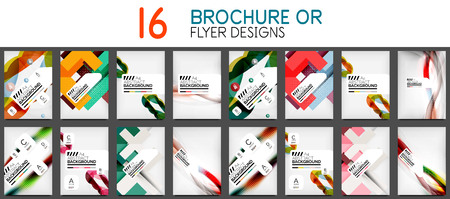 Set of A4 size business brochure or annual report coversのイラスト素材