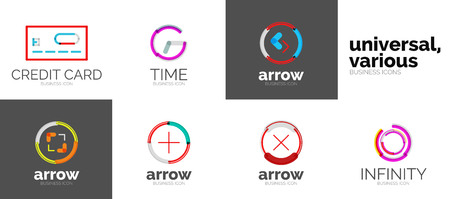 Set of web linear iconsのイラスト素材