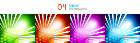 Set of vector shiny abstract backgroundsのイラスト素材