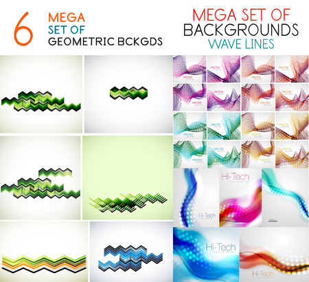 Wave line poster designのイラスト素材