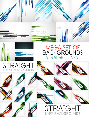 Straight lines poster backgrounds set.のイラスト素材