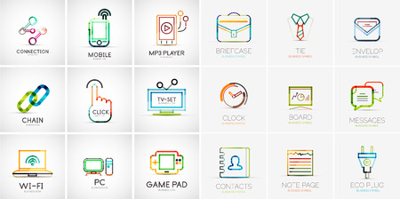 Linear web icons, vector collectionのイラスト素材