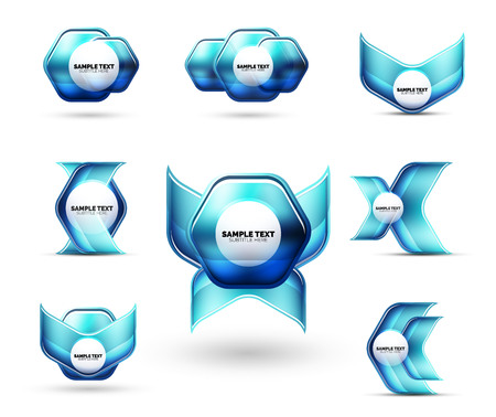 Glass metallic glossy shiny abstract.のイラスト素材