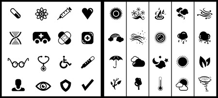 Black icon setのイラスト素材