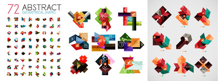 Mega collection of abstract infographic paper templatesのイラスト素材