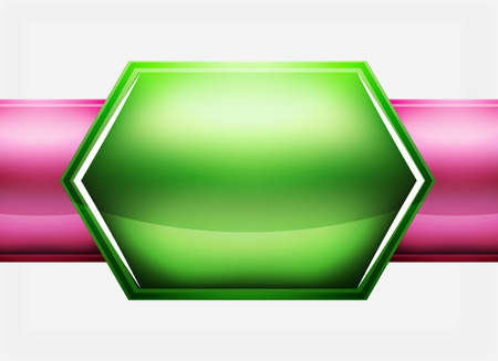 Glossy glass shapes abstract backgroundのイラスト素材