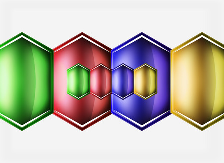 Glossy glass shapes abstract backgroundのイラスト素材