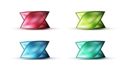 Realistic matte glass abstract icon for message.のイラスト素材