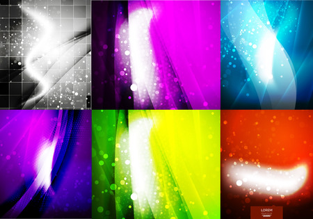 Set of shiny magic fantasy backgrounds.のイラスト素材