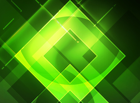 Glowing squares in the dark, digital abstract background.のイラスト素材