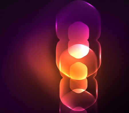 Blurred transparent hexagons on dark, digital abstract background. Hi-tech modern business or technology backdrop or presentation wallpaperのイラスト素材