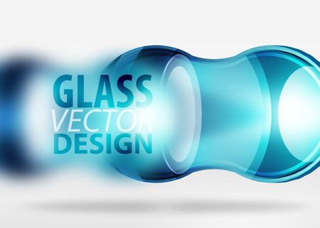 Blue techno glass bubble design.のイラスト素材