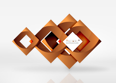 Squares geometric object in light 3d space, abstract backgroundのイラスト素材