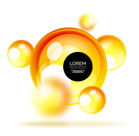 Glass bubble banner template.のイラスト素材