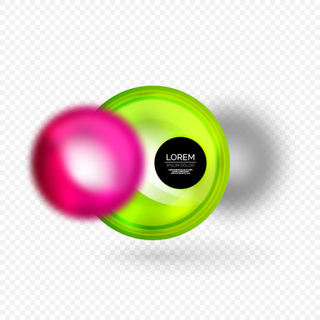 Sphere 3d vector banner, abstract backgroundのイラスト素材