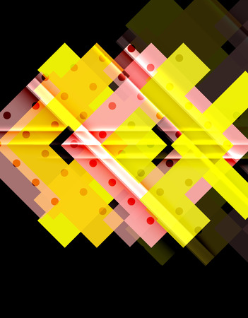 Color arrows on black background. Vector illustrationのイラスト素材