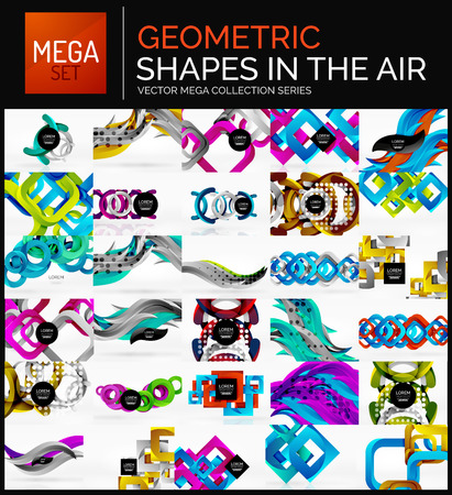 Mega collection of geometric business posters, flyersのイラスト素材