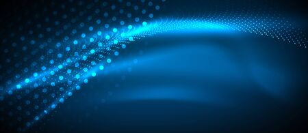 Smooth smoke particle wave, vector illustration.のイラスト素材