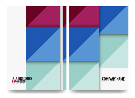 Square business a4 brochure cover design, flyer, annual reportのイラスト素材