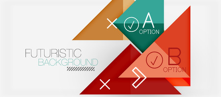 Minimalistic triangle modern banner design, geometric abstract background. Vector hi-tech futuristicのイラスト素材