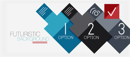 Square shapes banner design, geometric abstract backgroundのイラスト素材