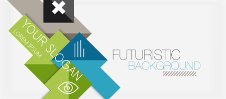 Square shapes banner design, geometric abstract background