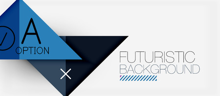 Minimalistic triangle modern banner design, geometric abstract backgroundのイラスト素材