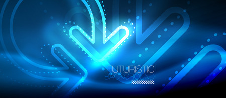 Techno neon glowing arrow backgroundのイラスト素材