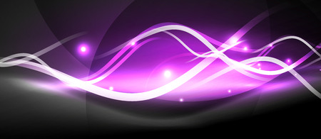 Bright neon lines waveのイラスト素材