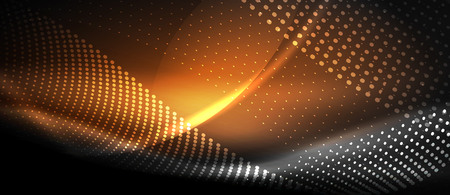 Neon vector smooth wave digital abstract backgroundのイラスト素材