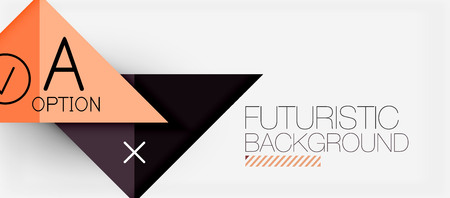 Minimalistic triangle modern banner design, geometric abstract backgroundのイラスト素材