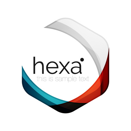 Clean professional business hexagon emblemのイラスト素材