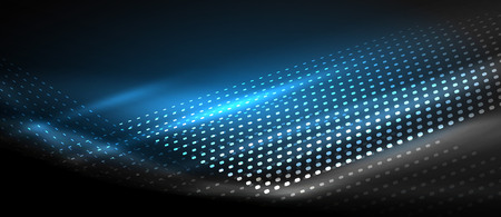 Neon smooth wave digital abstract backgroundのイラスト素材