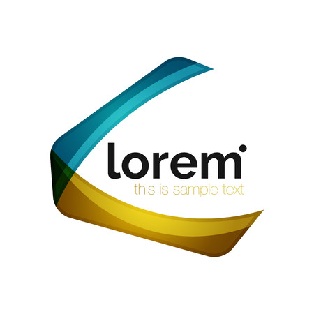 Clean professional business emblem, abstract transparent overlapping shapesのイラスト素材
