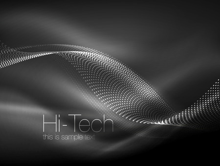 Neon smoke wavesのイラスト素材