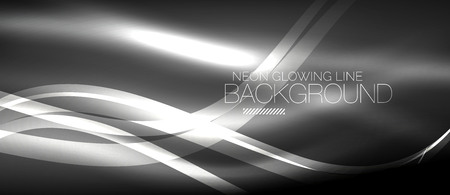 Elegant Neon smooth wave lines designのイラスト素材
