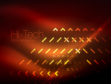 Futuristic neon lights on dark background, digital abstract techno backgroundsのイラスト素材