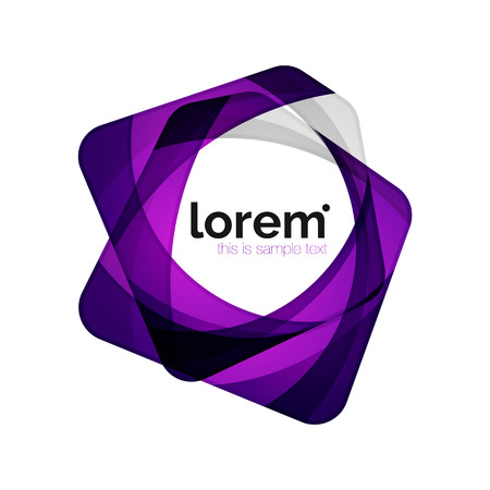 Clean professional business emblem, abstract transparent overlapping shapesのイラスト素材