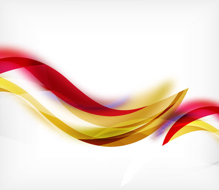 Vector colorful wavy stripe on white background with blurred effects. Vector digital techno abstract background templateのイラスト素材