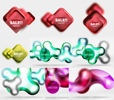 Blurred geometric bubbles abstract backgrounds.のイラスト素材