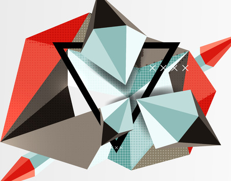 3d polygonal elements abstract background, textured vector modern templateのイラスト素材