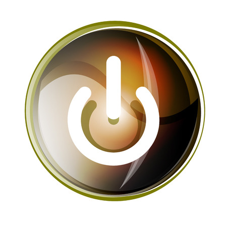 Power button icon, start symbol, vector illustrationのイラスト素材