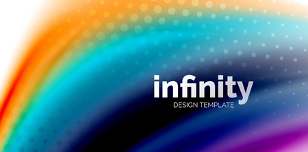 Vector 3d fluid colors wave background, flowing abstract shape with dotted texture, liquid mixed rainbow colorsのイラスト素材
