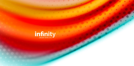 Vector 3d fluid colors wave background, flowing abstract shape with dotted texture, liquid mixed rainbow colorsのイラスト素材