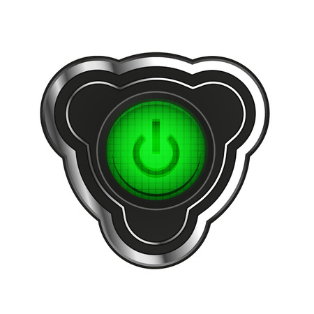 Techno futuristic start power button
