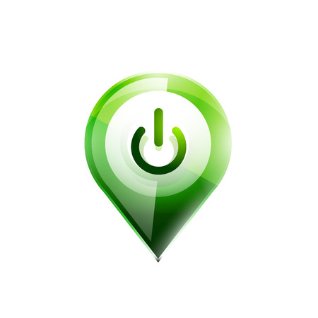 Techno futuristic start power buttonのイラスト素材