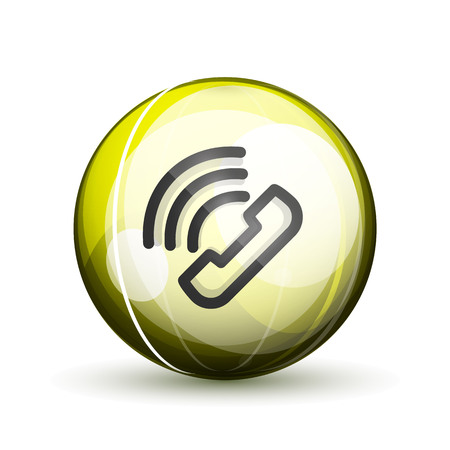 Phone support call center buttonのイラスト素材