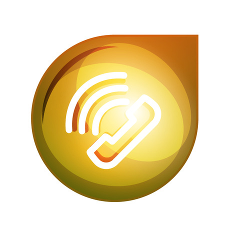 Phone support call center buttonのイラスト素材